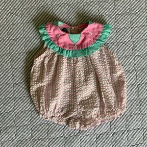 Vintage Peek-a-Babe Watermelon Romper